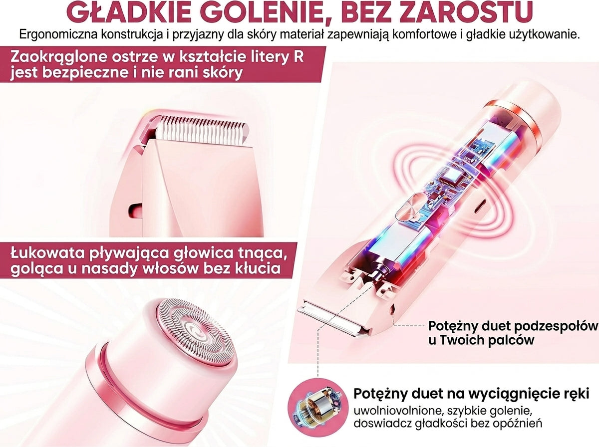 Lumi™ - Bezbolesne Golenie 2w1, Gładka Skóra w Kilka Sekund